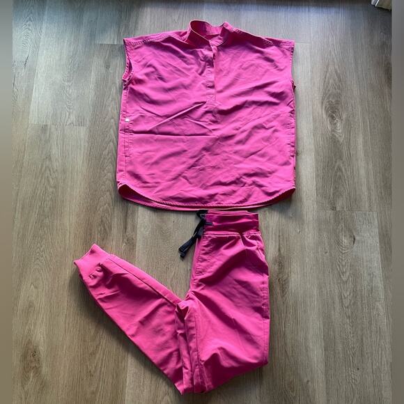 figs electric orchid zamora high waist jogger XXS TALL Rafaela Top XS scrub set